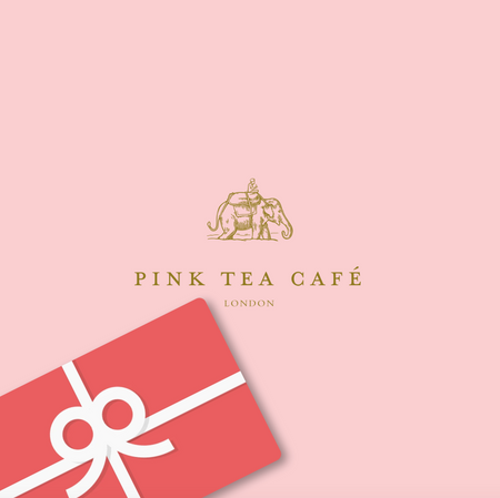 Pink Tea Cafe logo with gift card 
